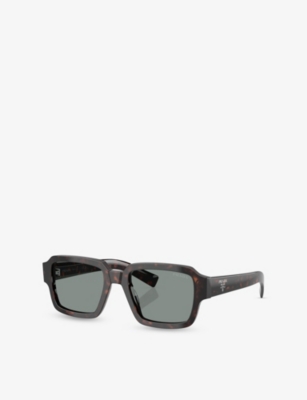 PRADA: PR 02ZS Rectangle-Frame Acetate Sunglasses