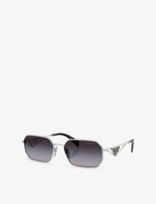 PRADA: PR A51S Square-Frame Metal Sunglasses