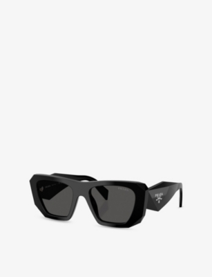 Prada Womens Black Pr B18s Square-frame Acetate Sunglasses