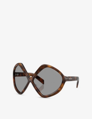PRADA: PR B21S Irregular-Frame Acetate Sunglasses