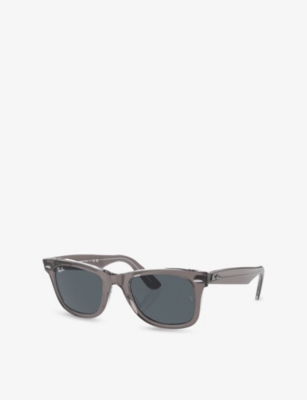 Ray Ban Womens Grey Rb2140 Wayfarer Rectangle-frame Acetate Sunglasses