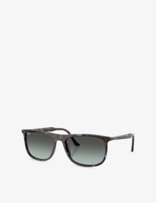 RAY-BAN: RB2216 Rectangle-Frame Acetate Sunglasses