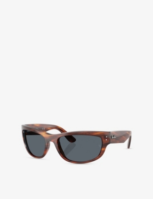 RAY-BAN: RB2289 Mega Balorama Pillow-Frame Tortoiseshell Acetate Sunglasses