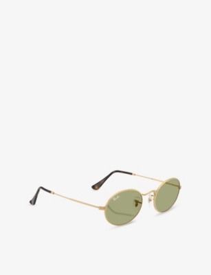 RAY-BAN: RB3547 Oval Metal Summer Capsule Oval-Frame Metal Sunglasses