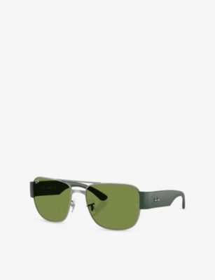 RAY-BAN: RB3756 Square-Frame Metal Sunglasses