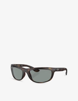 RAY-BAN: RB4089 Balorama Rectangle-Frame Injected Sunglasses