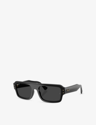 RAY-BAN: RB4454 Lukas Rectangle-Frame Acetate Sunglasses