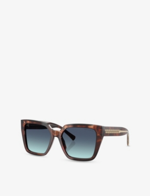 TIFFANY & CO: TF4235 Square-Frame Tortoiseshell Acetate Sunglasses