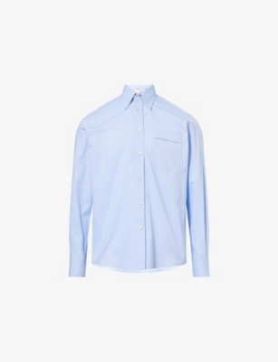 VALENTINO GARAVANI: VLogo Long-Sleeve Cotton Shirt