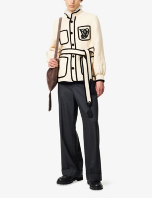 VALENTINO GARAVANI: Belted Four-Patch-Pockets Woven Jacket