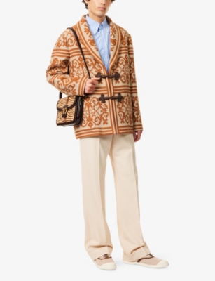 VALENTINO GARAVANI: Jacquard V-Neck Cotton and Linen Jacket