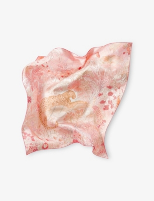 CARTIER: Panthère Greenhouse Silk-Twill Scarf