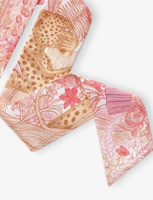 CARTIER: Panthère Greenhouse Silk-Twill Bandeau