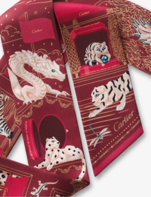CARTIER: Precious Address Bandeau Silk-Twill Scarf