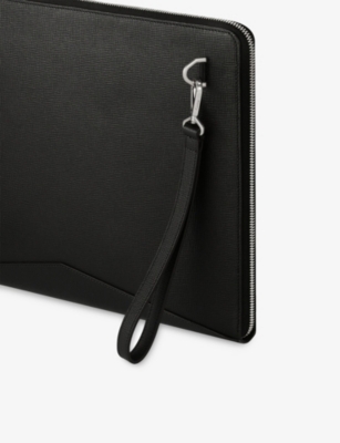 Cartier Womens Losange Leather Portfolio Bag Black In Black