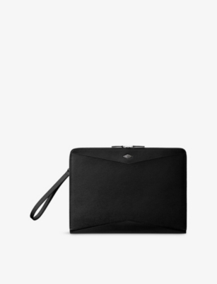 Cartier Womens Losange Leather Portfolio Bag Black In Black