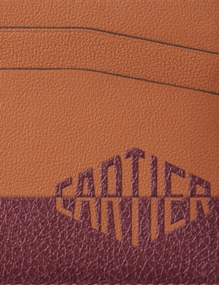 Cartier Womens  Losange Shadow Double Leather Card Holder In Caramel