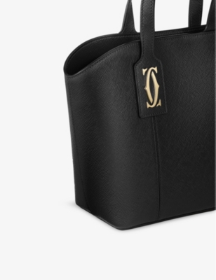 Cartier Mini Leather C De  Tote Bag In Black