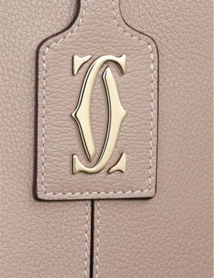 Cartier Leather C De  Tote Bag In Beige