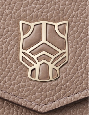 Cartier Mini Leather Panthère Graphique Wallet In Beige