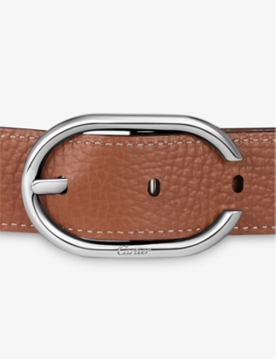 CARTIER: Capital C de Cartier Reversible Leather Belt
