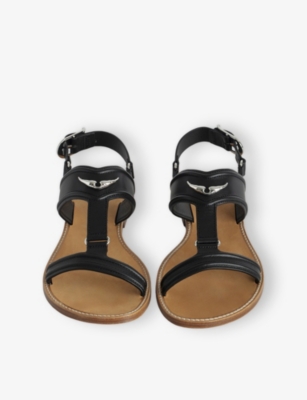 ZADIG&VOLTAIRE: Caprese Leather Flat Sandals