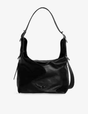 Zadig & Voltaire Womens Black Jane Leather Shoulder Bag In Black