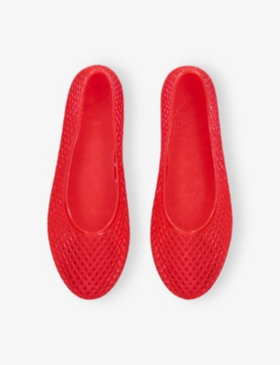 ANCIENT GREEK SANDALS: Iro Mesh-Textured PVC Ballet Flats