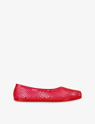 ANCIENT GREEK SANDALS: Iro Mesh-Textured PVC Ballet Flats