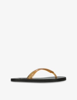 Ancient Greek Sandals Womens Brown Saionara Leather And Jelly Sandals Eur 41 / 8 Uk