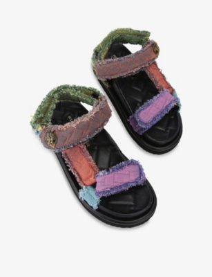 KURT GEIGER LONDON: Orson Quilted Woven Sandals