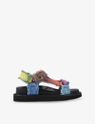 KURT GEIGER LONDON: Orson Quilted Woven Sandals