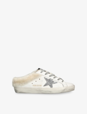 GOLDEN GOOSE: Superstar Sabot 10224 leather and shearling trainers