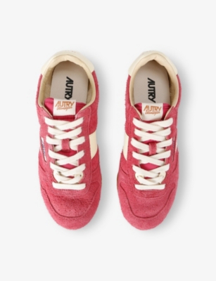 Shop Autry Womens Pale Pink Windspin Suede Low-top Trainers Eur 36 / 3 Uk