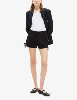 THE KOOPLES: Side-Tie Elasticated-Waist Cotton Shorts