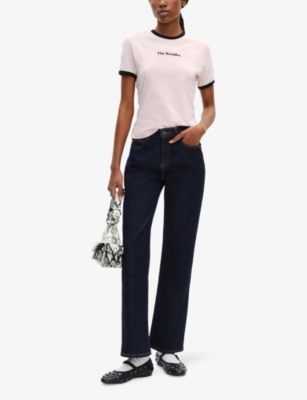 The Kooples Womens Lila Branded-print Short-sleeved Cotton-jersey T-shirt