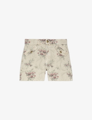 THE KOOPLES: 'Antik Flowers' Print Cotton Shorts