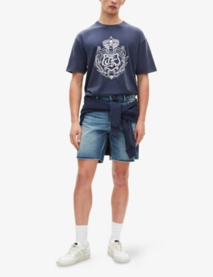 THE KOOPLES: Graphic-Print Dropped-Shoulder Cotton T-Shirt