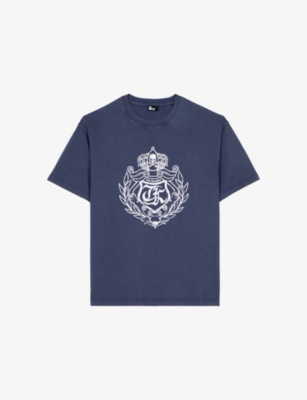 THE KOOPLES: Graphic-Print Dropped-Shoulder Cotton T-Shirt