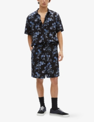 THE KOOPLES: Floral-Print Short-Sleeve Woven Shirt