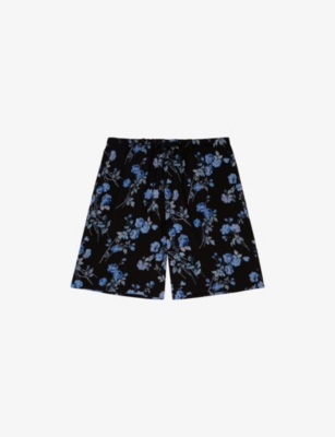 THE KOOPLES: Floral-Print Elasticated-Waist Woven Shorts