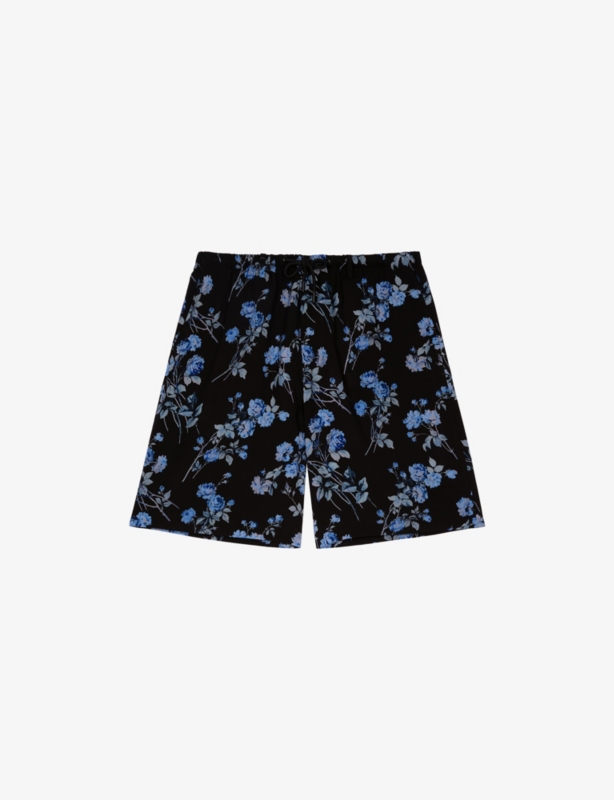 Floral-Print Elasticated-Waist Woven Shorts