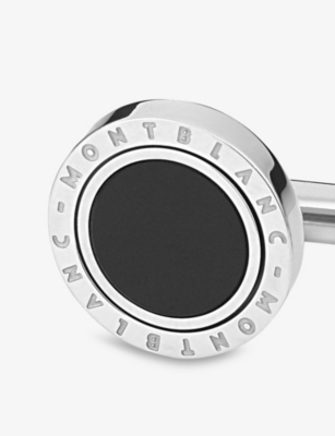 MONTBLANC: Meisterstück Stainless-Steel And Onyx Cuff Links
