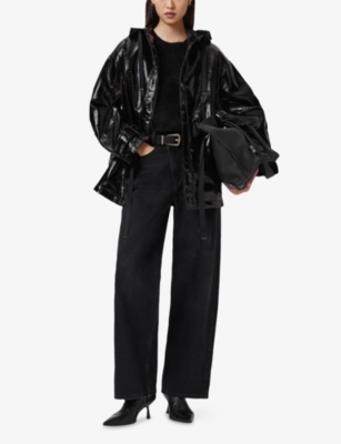 ALLSAINTS: Kelsie Shine Hooded Woven Jacket