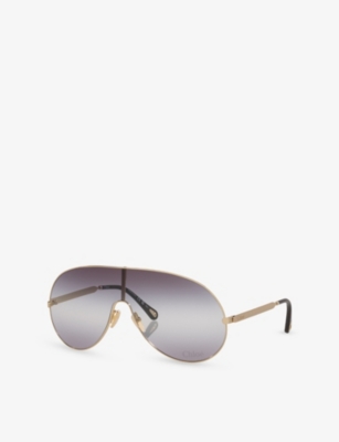 CHLOE: CH0283S Pilot-Frame Metal Sunglasses
