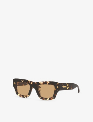 Ralph Lauren Womens Brown Bv1357s Rectangle-frame Acetate Sunglasses In Multi