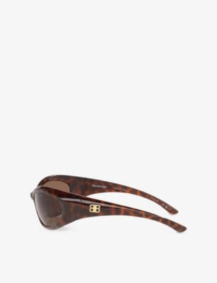 Balenciaga Womens Brown Bb0384s Cat Eye-frame Injected Sunglasses In Brown