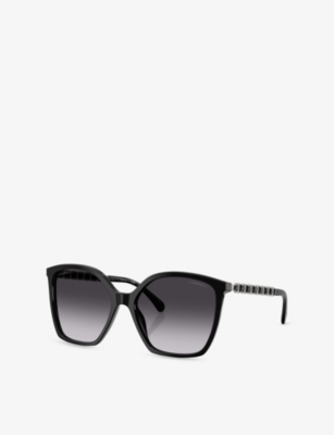 CHANEL: CH5546Q Square-Frame Acetate Sunglasses