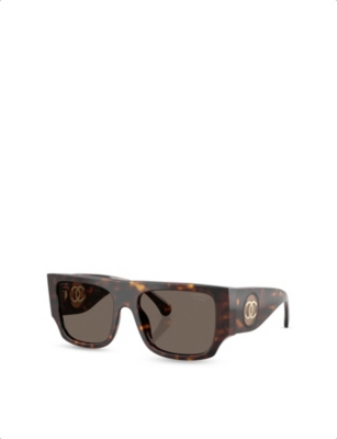 CHANEL: CH5549 Square-Frame Acetate Sunglasses