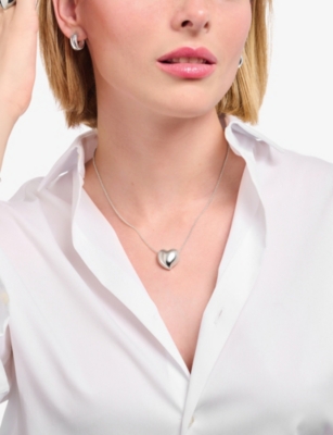 Thomas Sabo Womens Heart Pendant 925 Sterling Silver Necklace In Silver